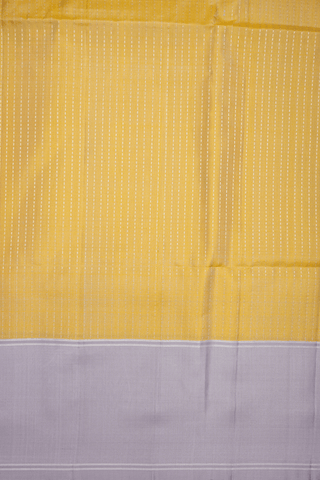 Zari Striped Design Yellow Soft Silk Saree