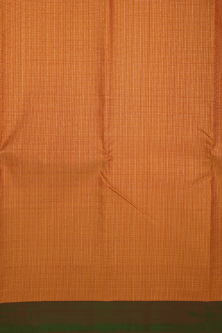 Zari Striped Ochre Orange Kanchipuram Silk Saree