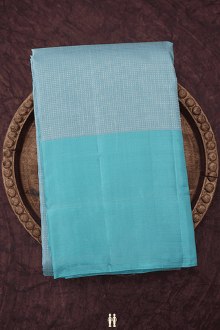 Zari Striped Design Pastel Blue Kanchipuram Silk Saree