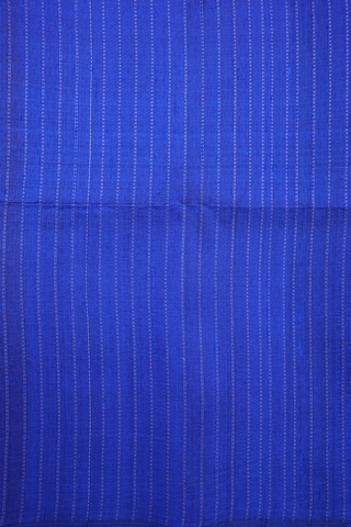 Zari Striped Royal Blue Raw Silk Saree