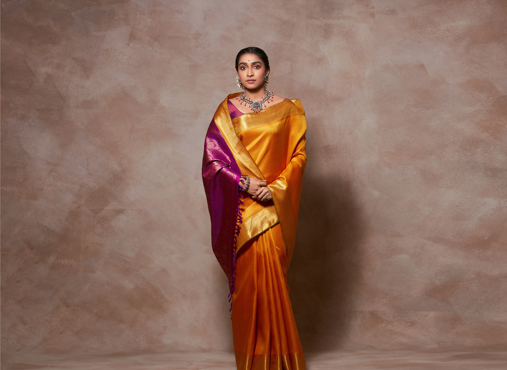 Buy Multi Colour Rainbow Silk Designer Saree | Designer Sarees