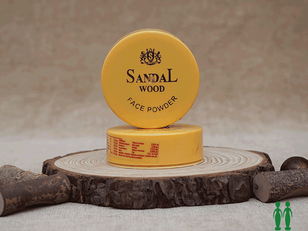 Set Of 2 Medium Size Sandalwood Face Powder