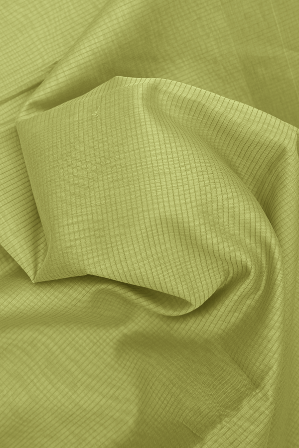 Zari Border Pastel Green Maheswari Silk Cotton Saree