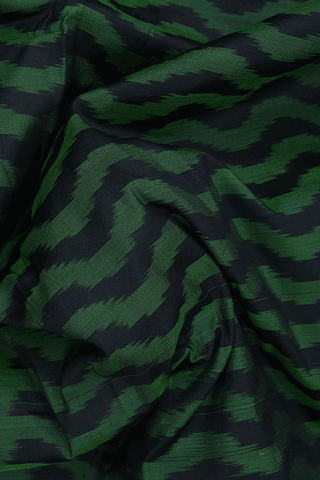 Allover Design Green And Black Pochampally Silk Saree