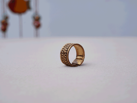 Brass And Copper Healing Adjustable Ring