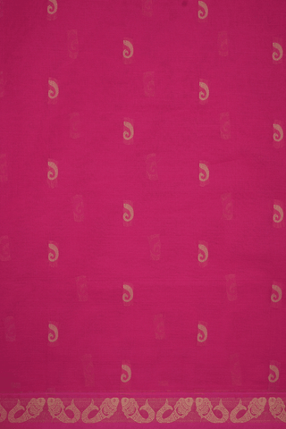 Threadwork Buttas Punch Pink Coimbatore Cotton Saree