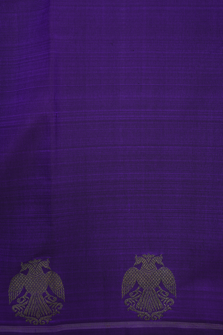 Iruthalai Pakshi Border Indigo Purple Kanchipuram Silk Saree