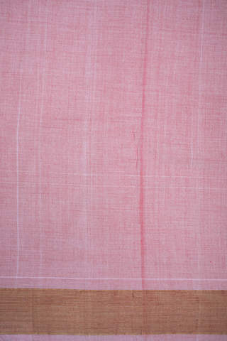 Paisley Zari Buttis Pastel Pink Paithani Cotton Saree