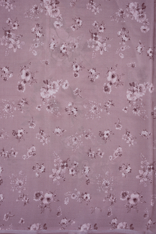 Floral Digital Printed Mauve Purple Chiffon Saree