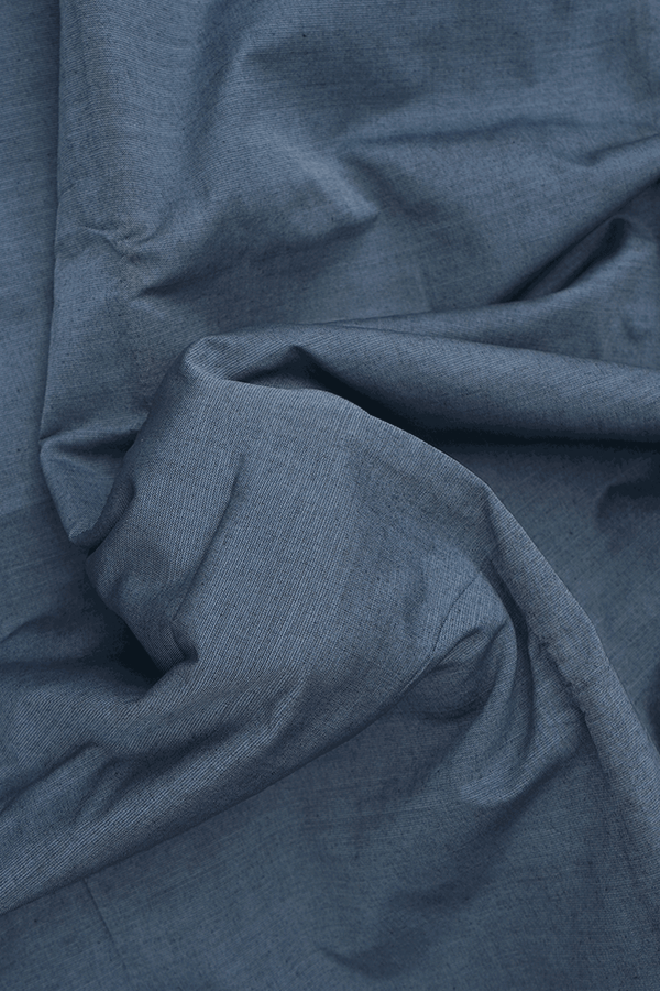 Contrast Border Plain Metal Grey Dharwad Cotton Saree