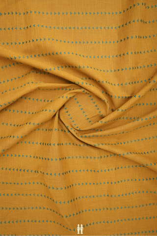 Triangle Threadwork Design Peanut Brown Cotton Fabric