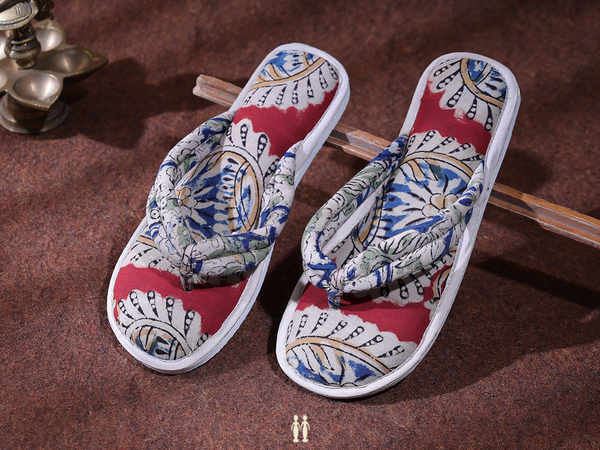 Printed Design Multicolor Cotton Slippers