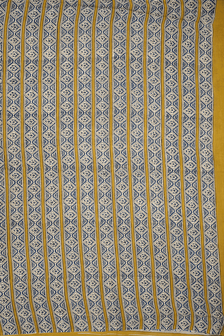 Floral Printed Motifs Ivory Jaipur Cotton Saree