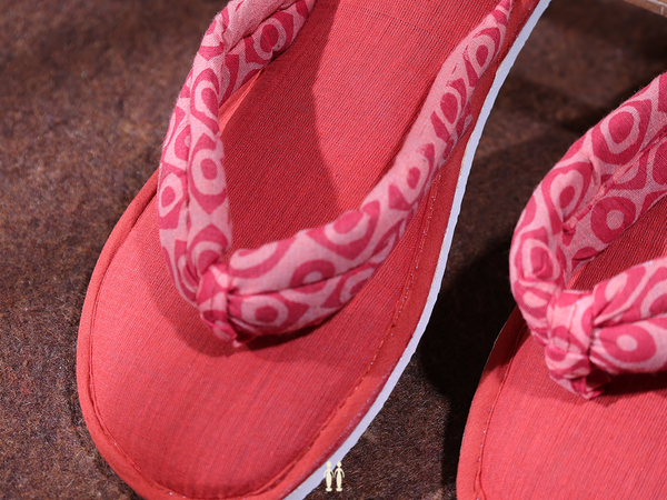 Plain Red Cotton Slippers