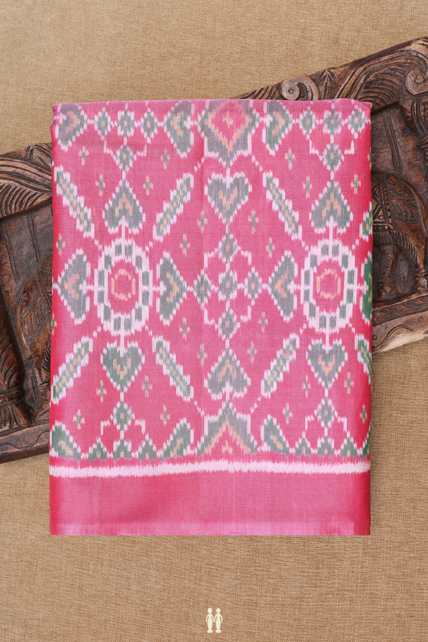 Patola Silk Saree In Orchid Pink With Allover Design