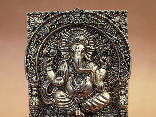 Brass Ganesha Idol For Wall Hanging