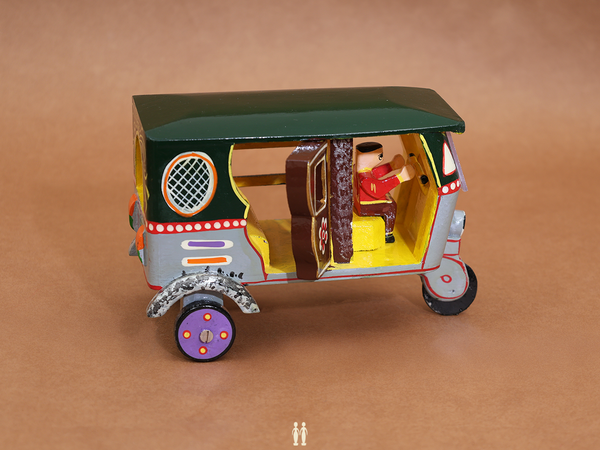 Wooden Handicraft Multicolor Miniature Auto