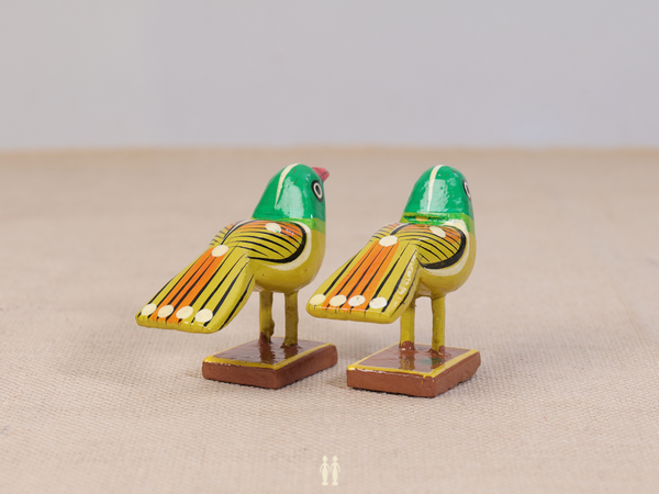 Wooden Birds Set Of 2 For Show Piece