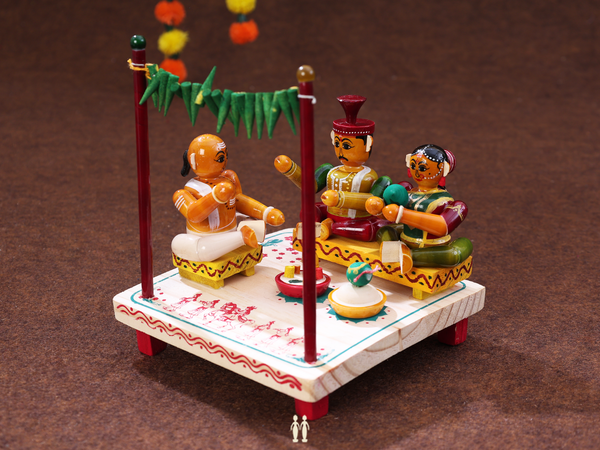 Wooden Traditional Wedding Set For Golu