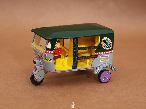 Wooden Handicraft Multicolor Miniature Auto