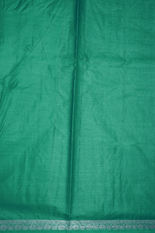 Floral Motifs Sea Green Tussar Silk Saree