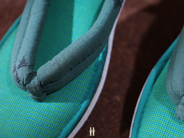 Checks Design Green Cotton Slippers