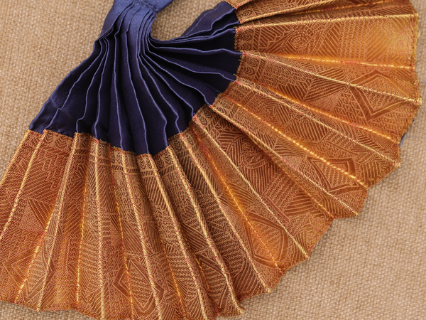 Zari Border Grey Silk Cotton Amman Pavadai Set
