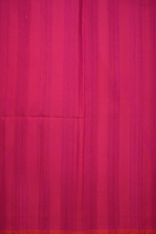 Plain Rani Pink Raw Silk Saree