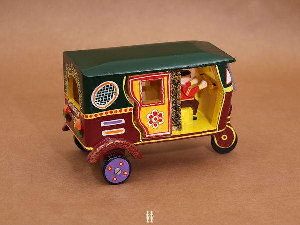 Wooden Handicraft Multicolor Miniature Auto