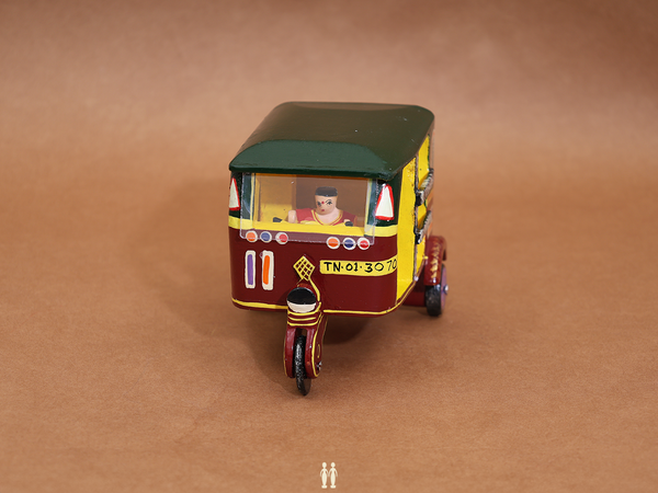 Wooden Handicraft Multicolor Miniature Auto