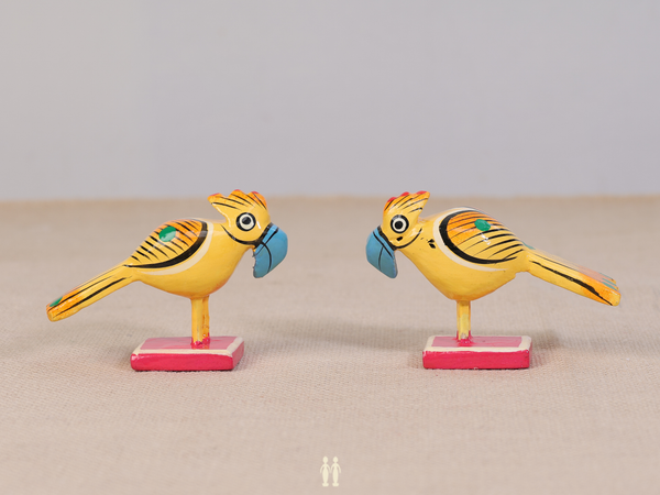 Wooden Birds Set Of 2 For Show Piece