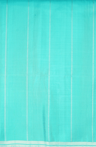 Zari Striped Design Sea Green Soft Silk Saree