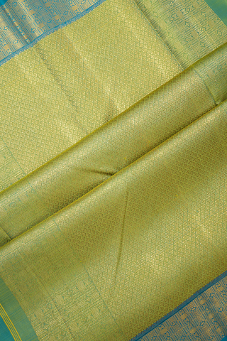 Meenakari Work Sea Green Kanchipuram Silk Saree