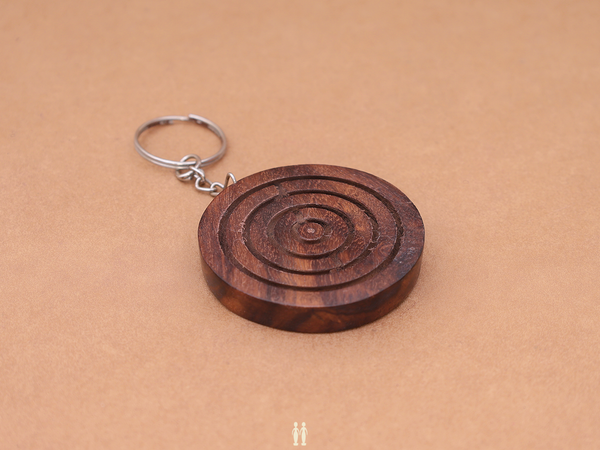 Wooden Maze Puzzle Key Chain
