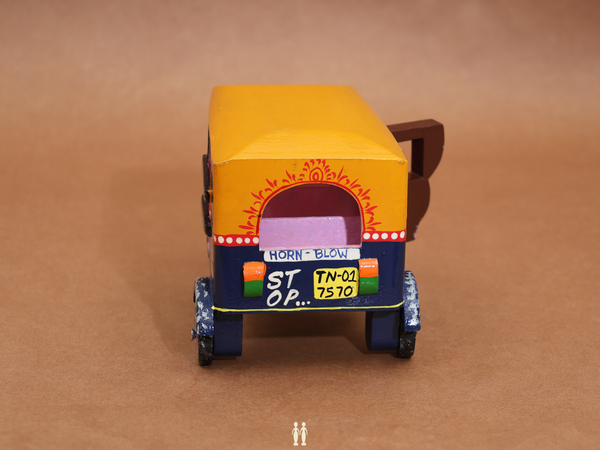 Wooden Handicraft Multicolor Miniature Auto