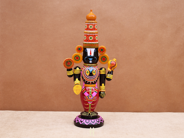 Wooden Handicraft Lord Venkateshwara For Showpiece
