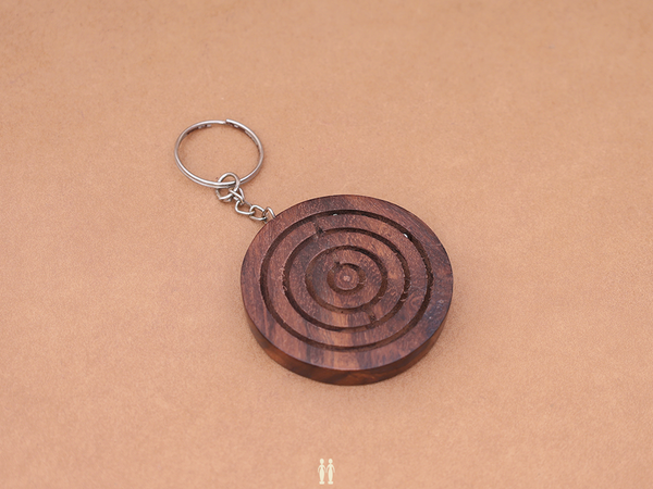 Wooden Maze Puzzle Key Chain
