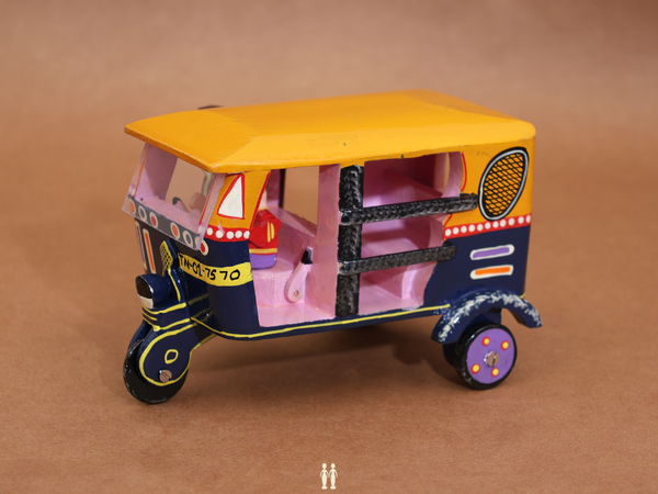 Wooden Handicraft Multicolor Miniature Auto
