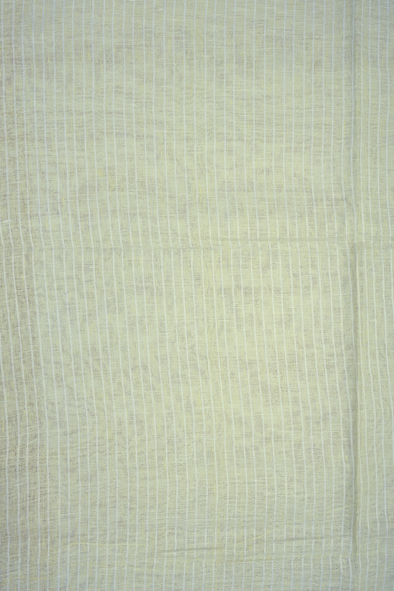 Plain Pastel Yellow Semi Linen Saree