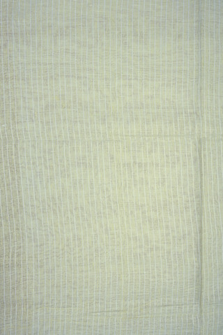 Plain Pastel Yellow Semi Linen Saree