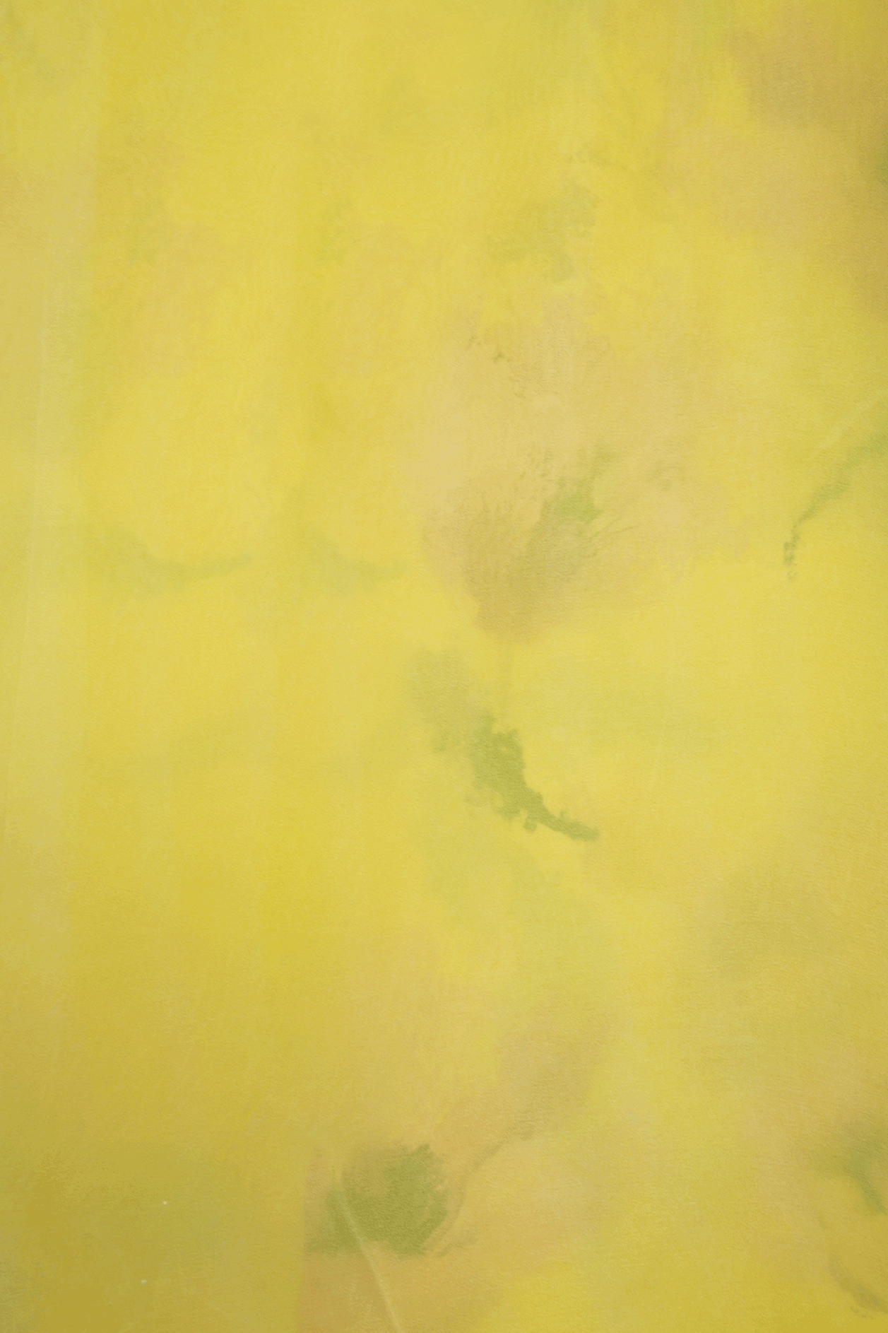 Floral Digital Printed Lemon Yellow Satin Crepe Saree