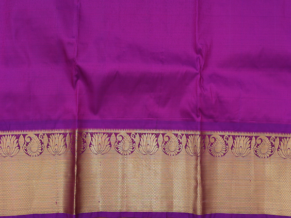 Zari Buttas Red Kanchipuram Silk Half Saree Material