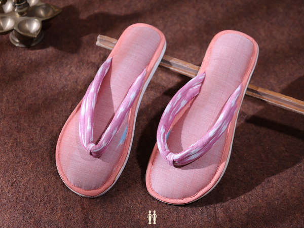 Plain Pink Cotton Slippers