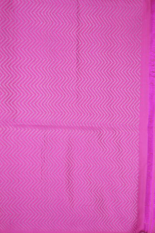 Zari Stripes Design Coral Pink Soft Silk Saree