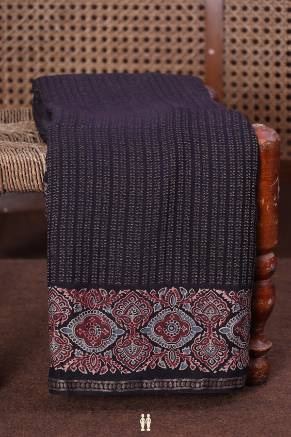 Georgette Saree In Dark Oak Brown With Allover Design
