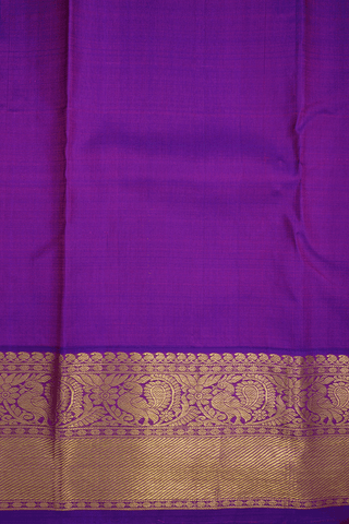 Screen Printed Geometric Buttas Ivory Kanchipuram Silk Saree