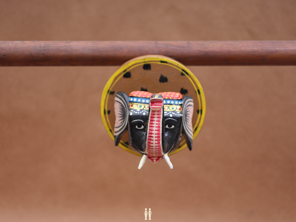 Wooden Handicraft Elephant Head For Wall Decor