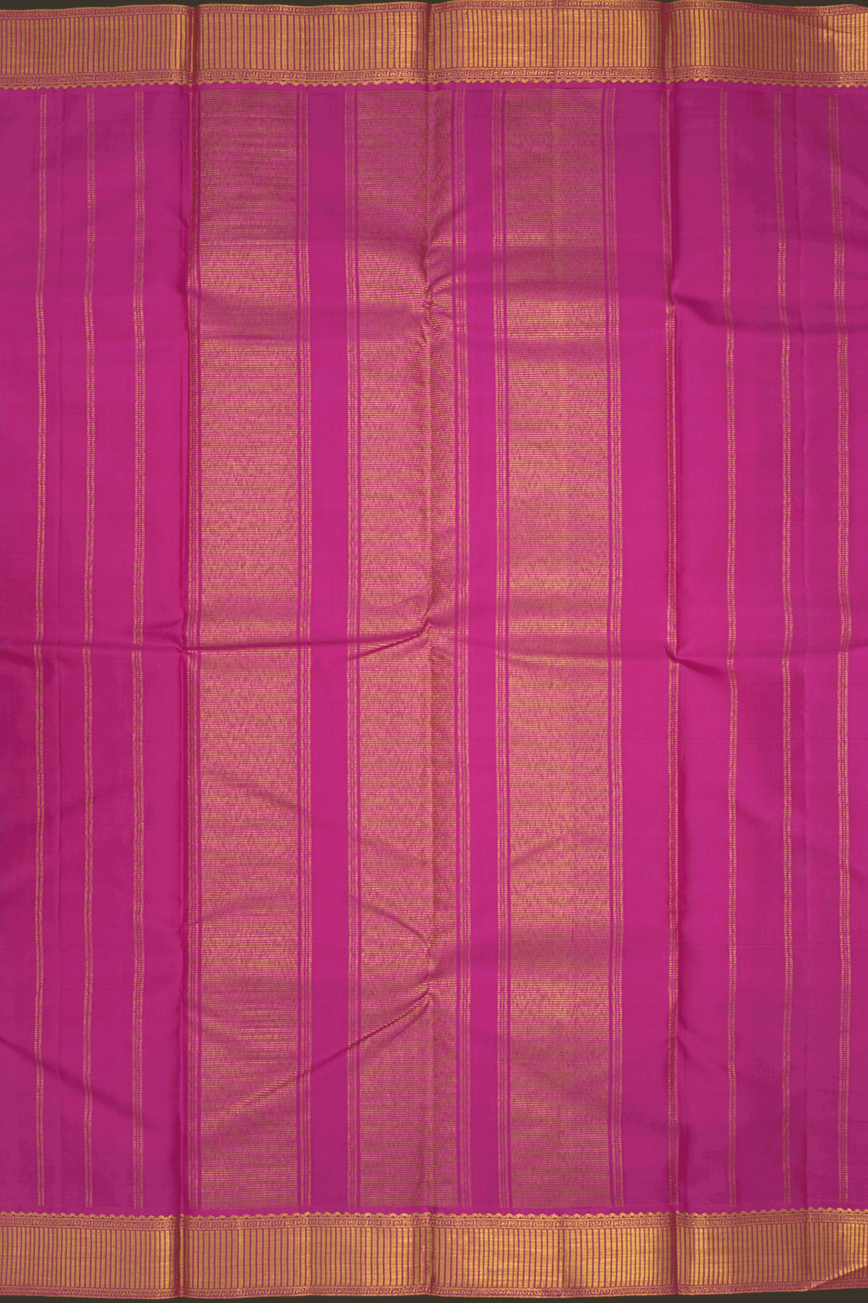 Zari Stripes Border Plain Purple Kanchipuram Silk Saree