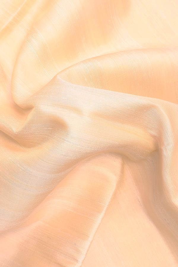 Plain Off White Raw Silk Saree