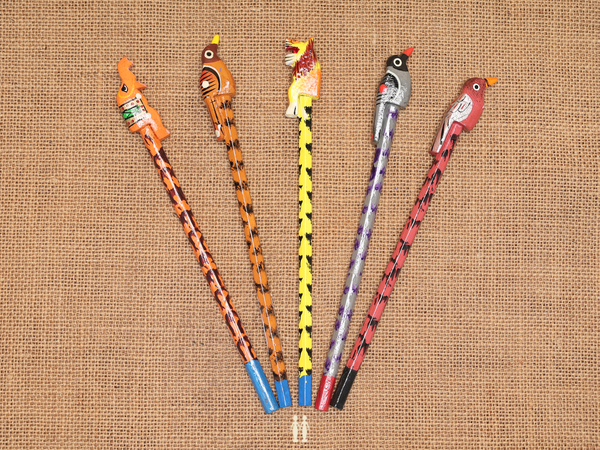 Wooden Pencil Set Of 5 For Kids